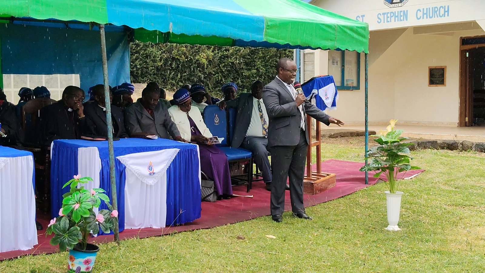 Amos Karoki  At church Event